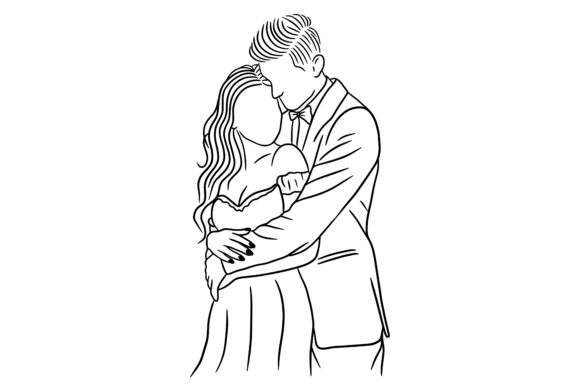 Couple Happy Wedding Line Art: A Versatile Design Bundle