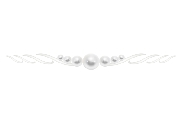 Elegant Jewel Wedding Decor Border: Pear for Timeless Design