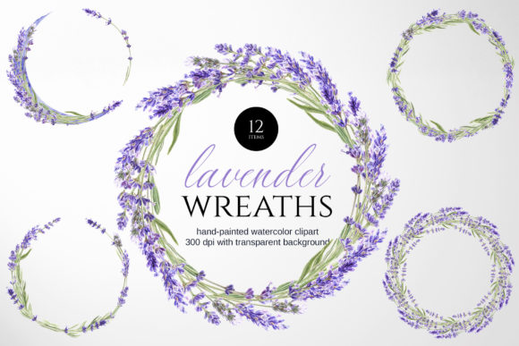 Elegant Lavender Wreaths: A Designer's Guide to Wedding Clipart
