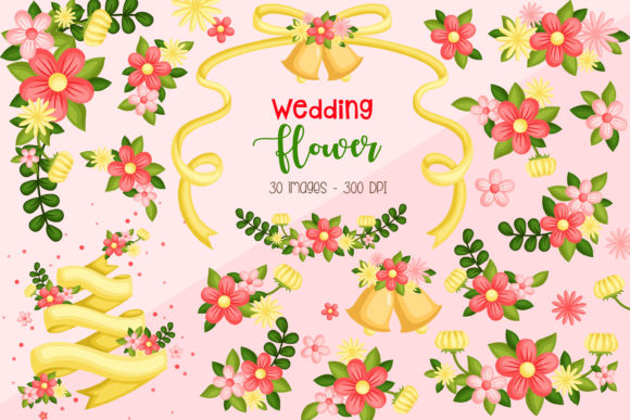 Elevate Your Brand with Wedding Flower Floral Clipart