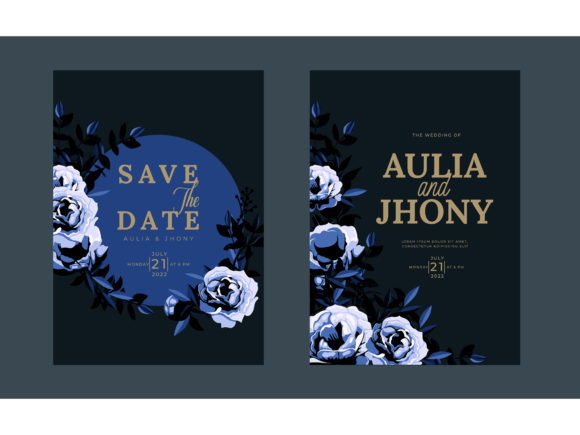 Hand Drawn Floral Wedding Invitation: A Charming Design Asset