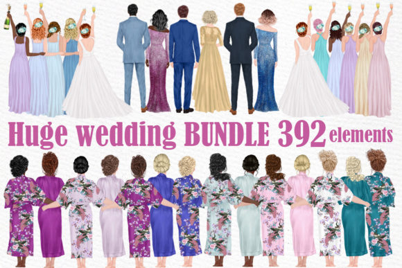 HUGE WEDDING BUNDLE Wedding Clipart: A Designer's Watercolor Dream