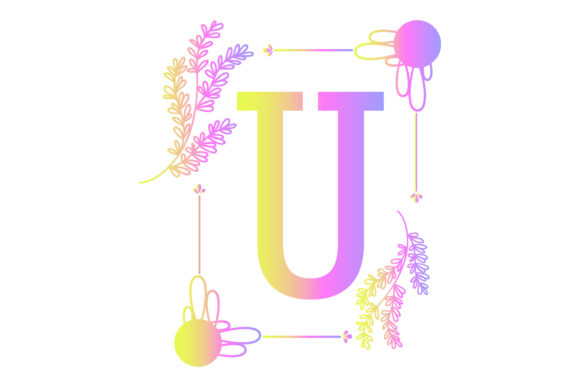 Monogram Wedding Illustration Letter Art for Your Brand