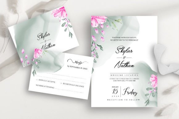 Watercolor Floral Wedding Invitation: A Designer's Dream Template