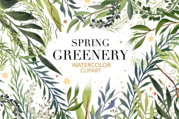 Watercolor Greenery for Modern Wedding Stationery