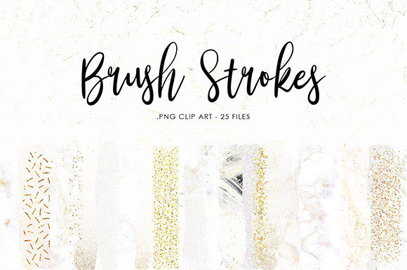 Wedding Brush Strokes ClipArt: Organic Texture for Modern Designs