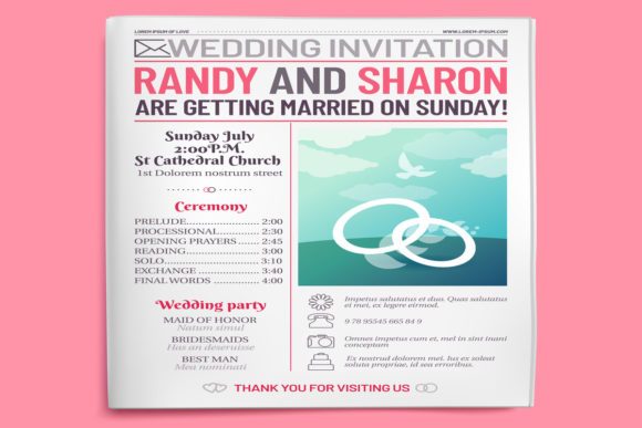 Wedding Invitation Tabloid: A Vintage Newspaper Style for Modern Love