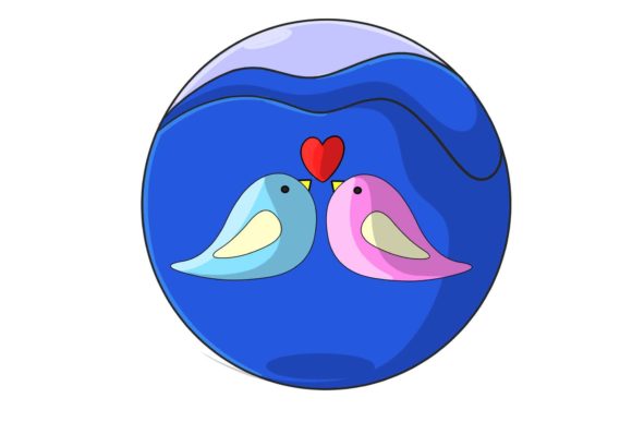 Wedding Simple Bird Couple Stickers: A Designer's Delight